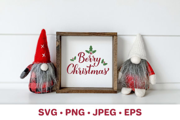 Berry Christmas Illustration with Funny Quote