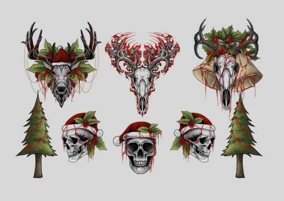 Bloody Christmas Illustrations for Content Publishing