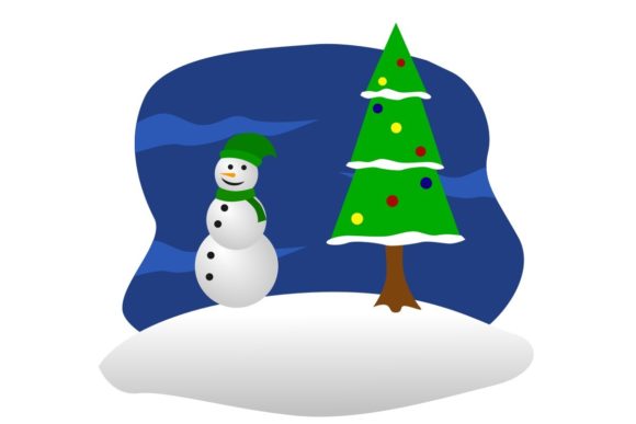 Christmas and Winter Day Illustration for Branding