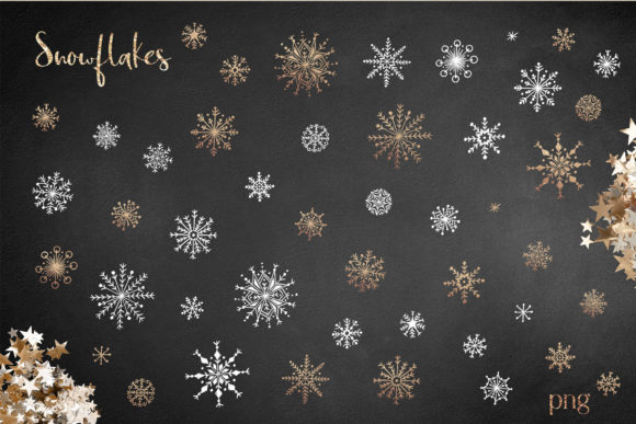 Christmas Snowflakes Sublimation Illustrations for Crafting