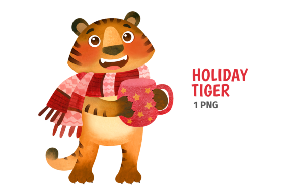 Cute Tiger Clipart for Embroidery Projects
