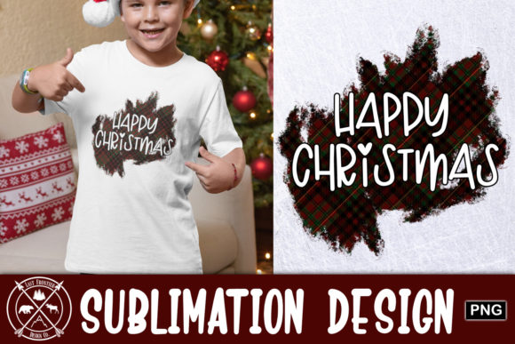 Happy Christmas Sublimation Design Chris Illustrations