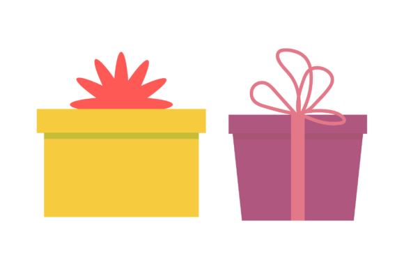 High Resolution Christmas Gift Boxes Illustrations