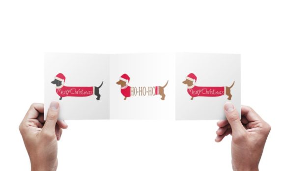 Merry Christmas Dachshund Illustrations