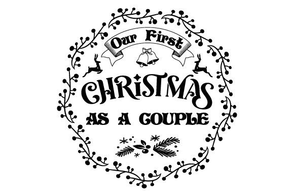 Our First Christmas As Couple SVG EPS Illustrations