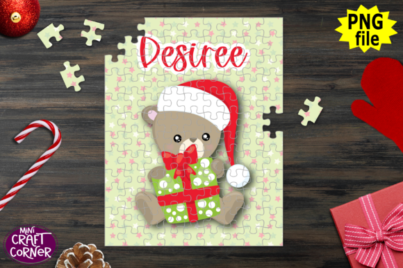 Sublimation Christmas Bear Puzzle Illustrations